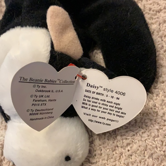 Daisy the cow very vintage beanie baby! - Picture 2 of 5